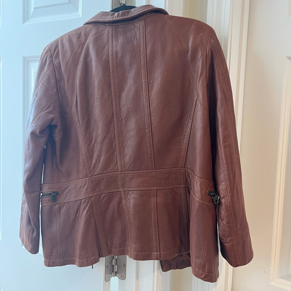 Brown Leather Jacket - image 3
